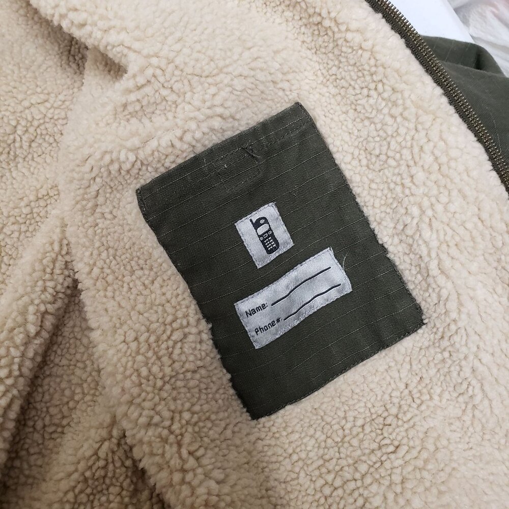 Walls Blizzard Pruf Army Green Canvas Sherpa Lined Coat Size Youth XL 16/18 - Picture 5 of 15